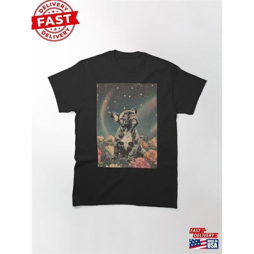 Adorable Cute Dog French Bulldog Puppy Retro Art Classic T-Shirt